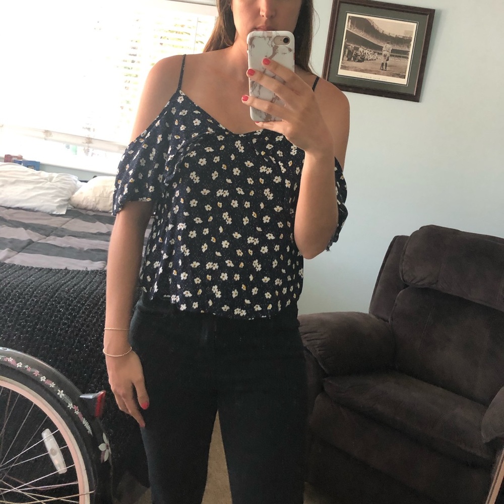 Off the shoulder floral top